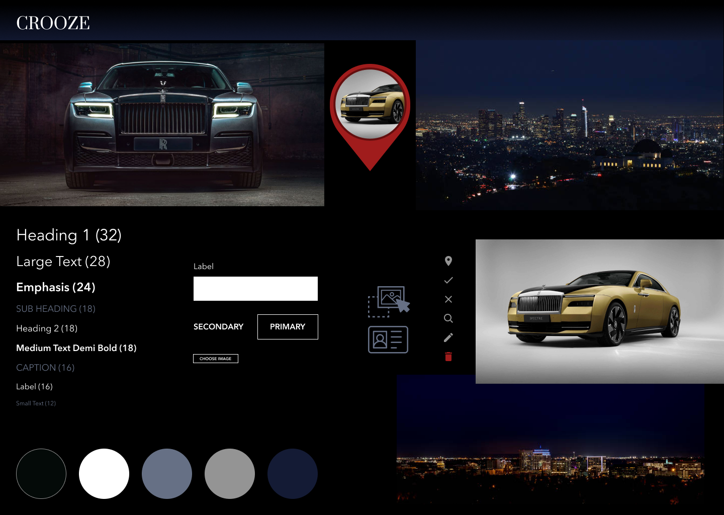 Crooze visual language: type, color, icons and imagery