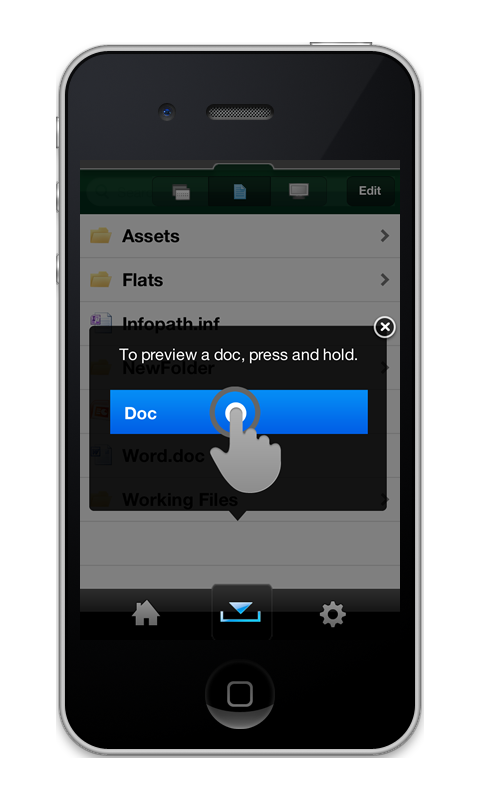 Citrix Receiver for iPhone: Docs. Press and hold to preview.