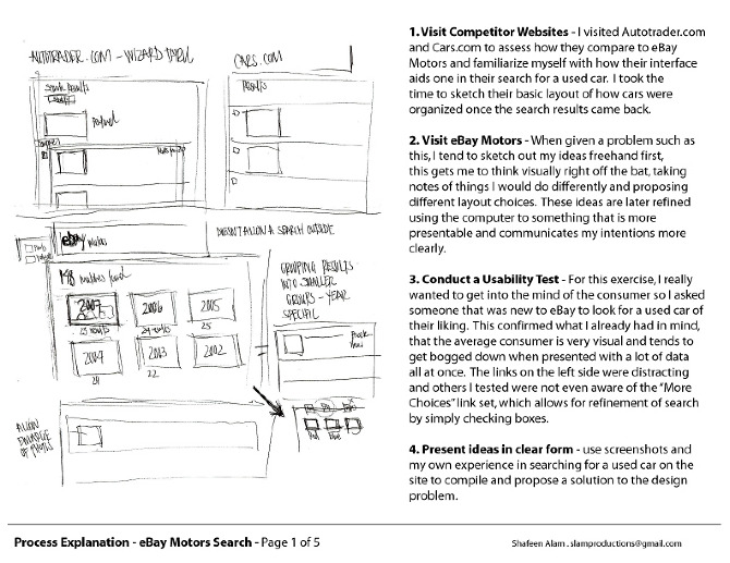 Process sketches and four-step approach