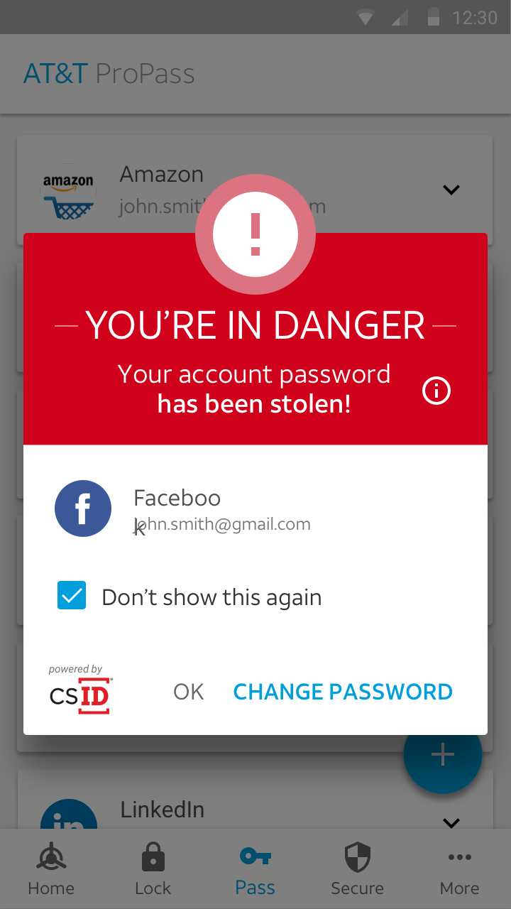 Android alert: your account password has been stolen